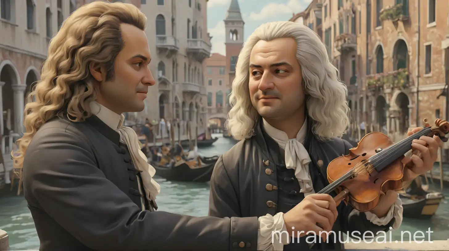 Johann Sebastian Bach meeting Antonio Vivaldi in Venice