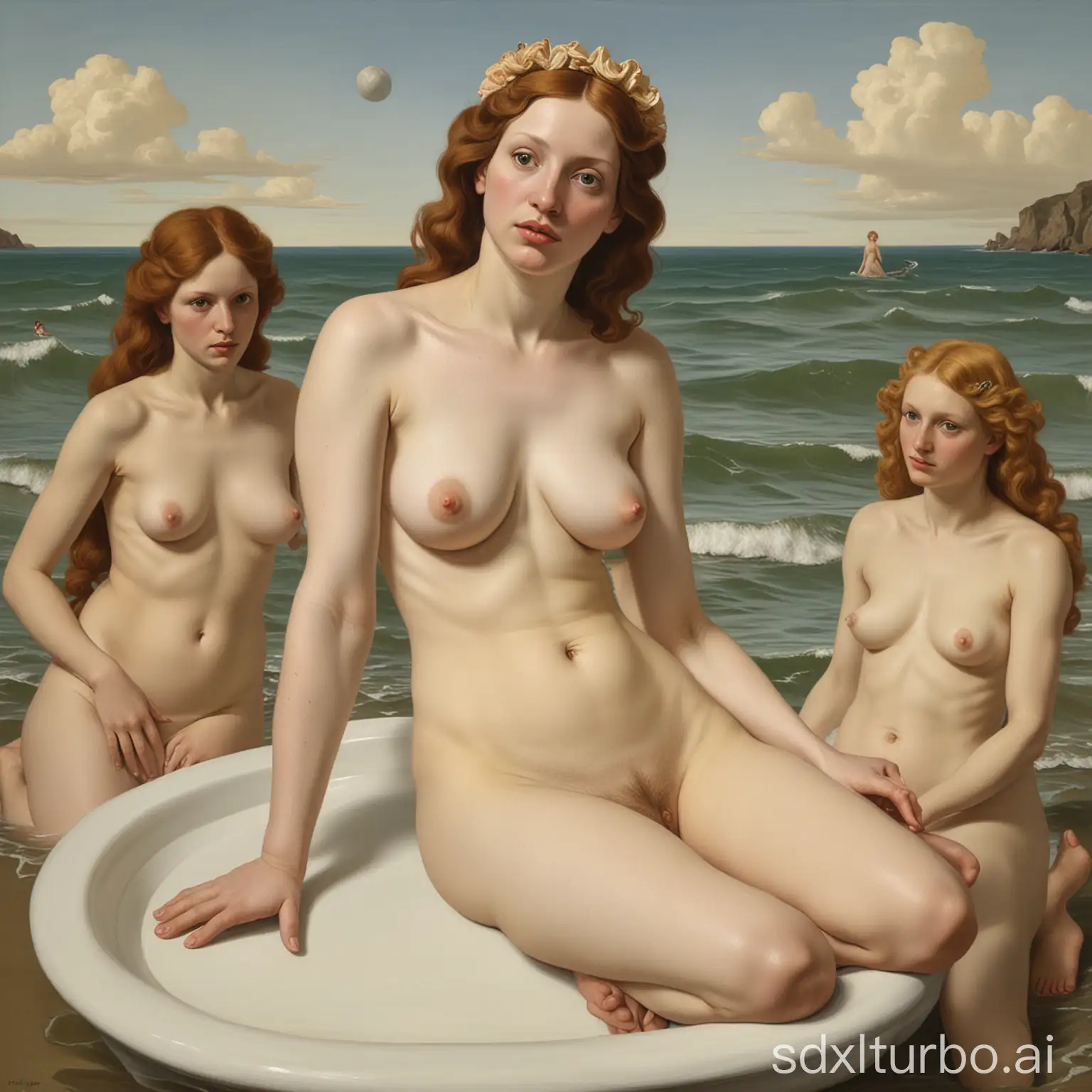 Modern-Interpretation-Birth-of-Venus-by-Lucian-Freud-and-John-Currin