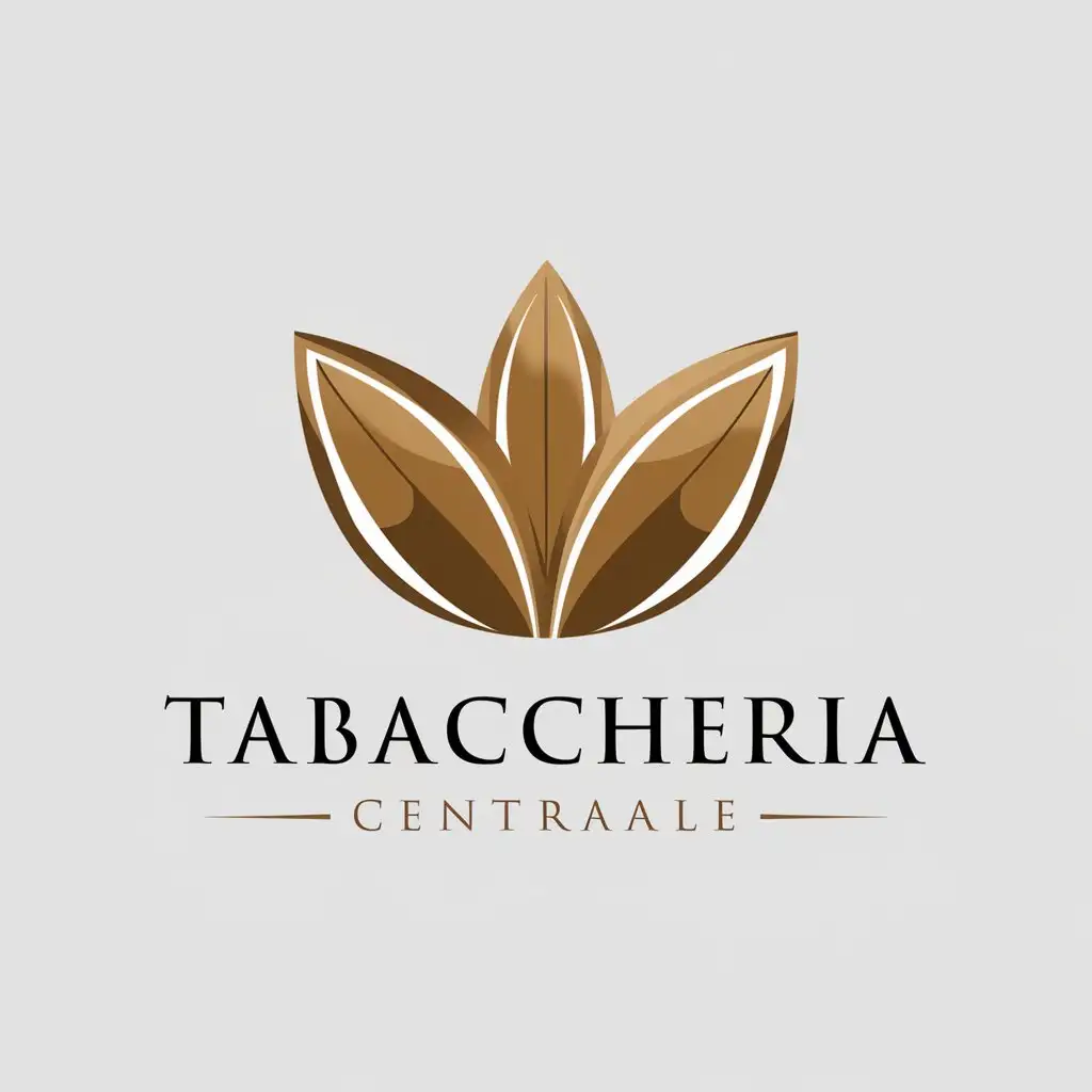 vector, cinematic, logo for a tobacco shop called Tabaccheria Centrale. Empty white background