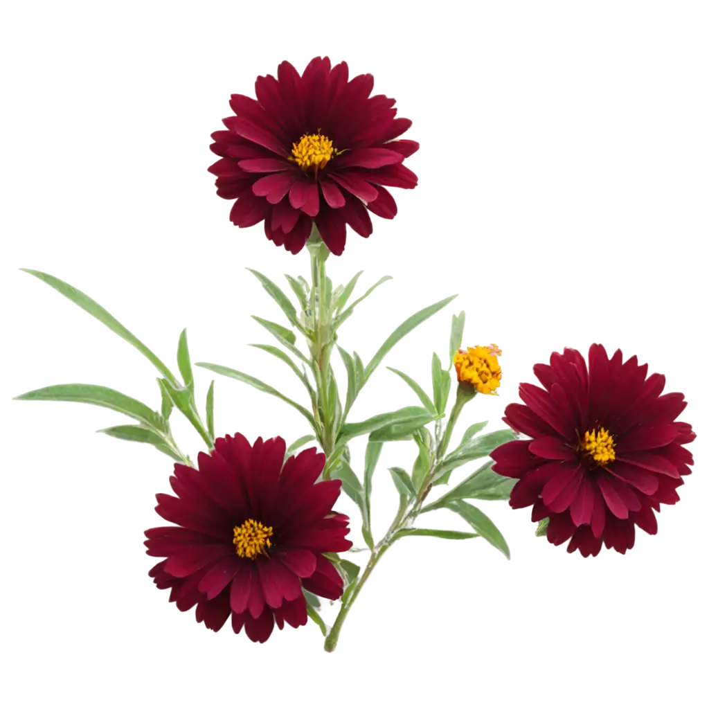 Exquisite-Maroon-Marigold-Flowers-PNG-Enhancing-Digital-Spaces-with-Vibrant-Floral-Art