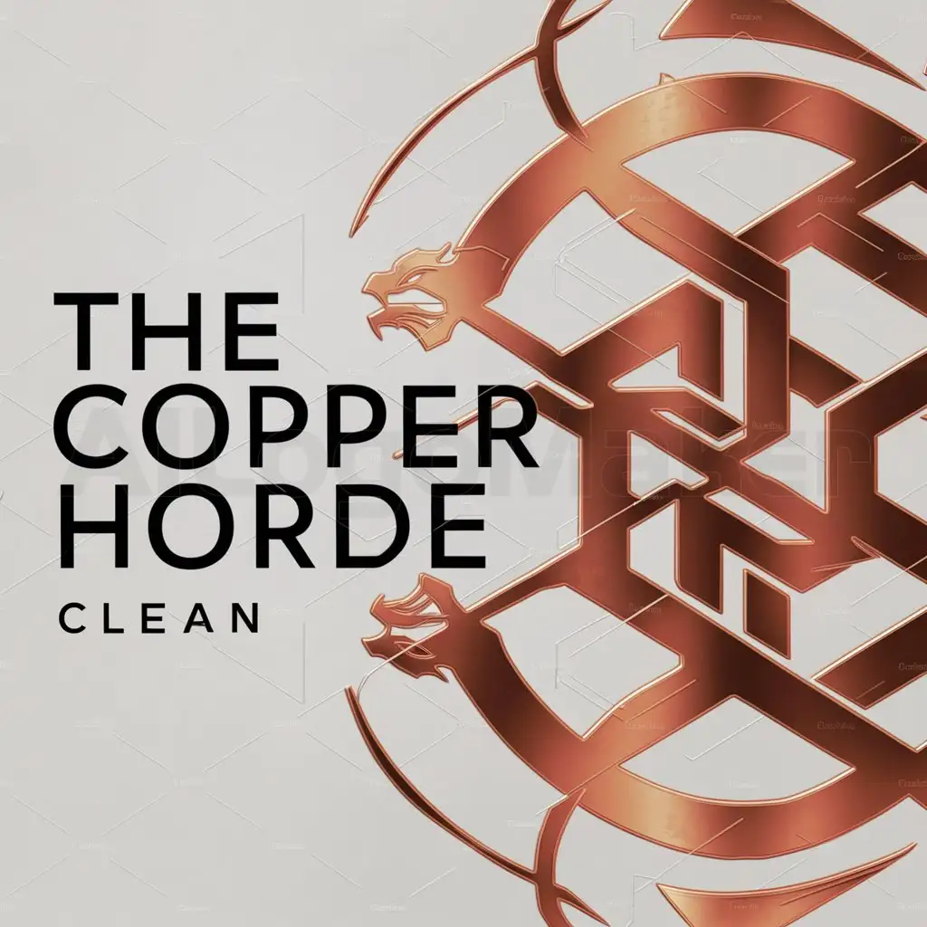 a logo design,with the text "The Copper Horde", main symbol:copper,complex,clear background