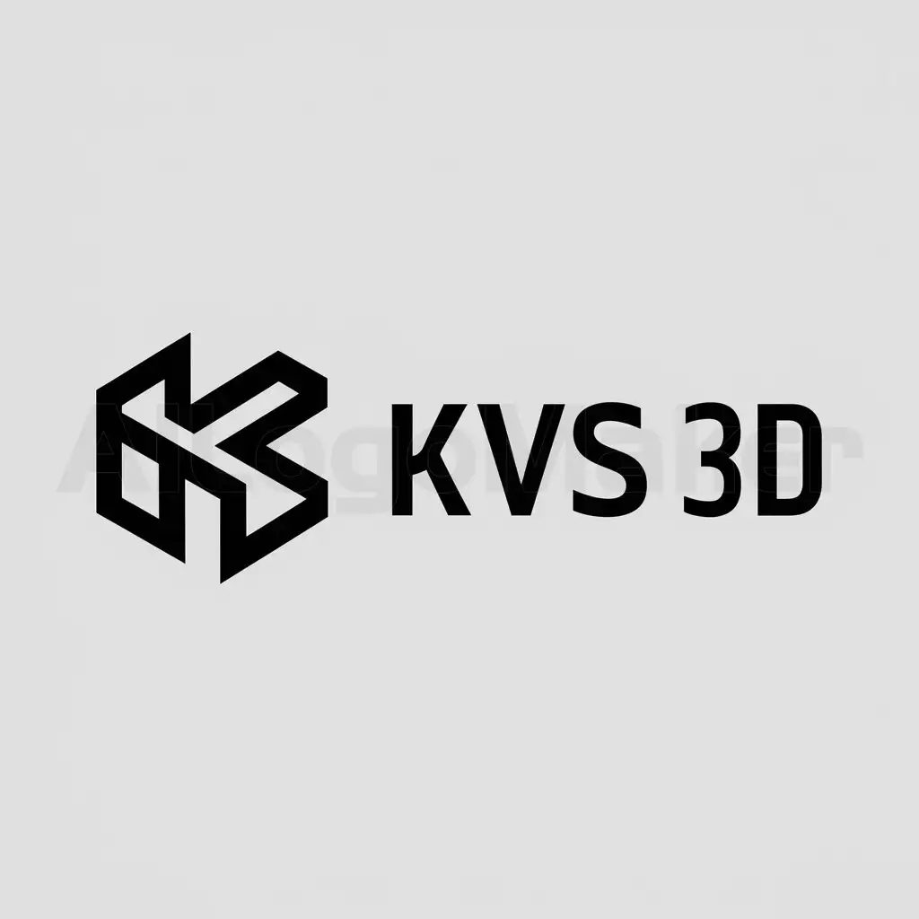 LOGO-Design-for-KVS-3D-Modern-and-Sleek-3D-Typography-on-Clear-Background
