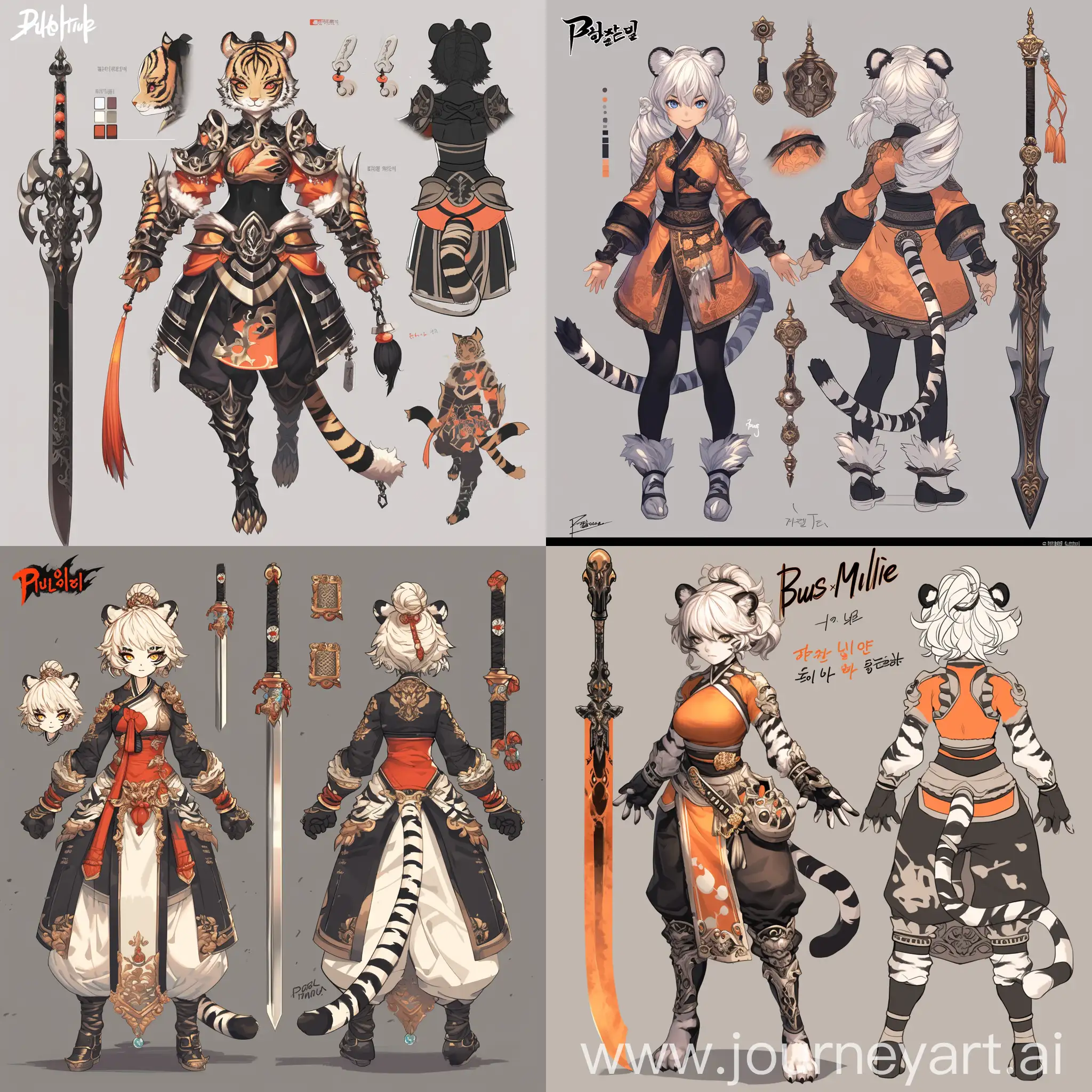 Anthropomorphic-Tiger-Warrior-Character-Concept-Art-Inspired-by-Blade-and-Soul