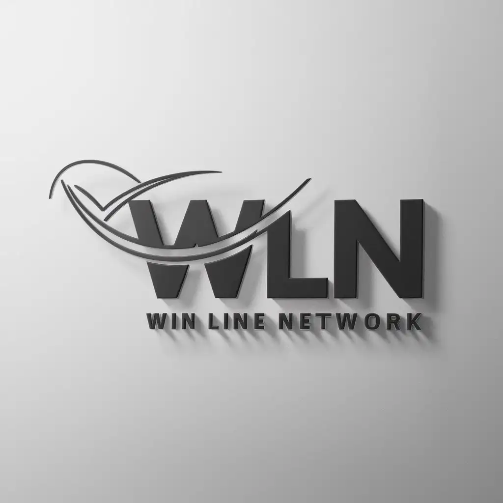 a logo design,with the text 'WLN', main symbol:Win Line Network, Moderate, be used in Entertainment industry, clear background