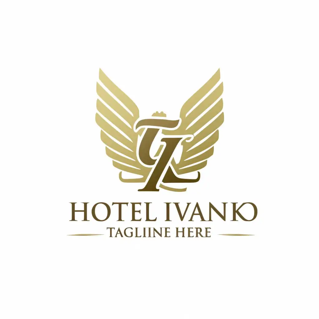 a logo design,with the text "HOTEL IVANKO", main symbol:"HOTEL IVANKO" is a project name for a hotel/motel.
The ‘HOTEL IVANKO’ logo or sign, classy or elegant, colorful (clean or clear colors), and include wording or text (HOTEL IVANKO) must be submitted on a plain white background.
HOTEL IVANKO – easy-to-read text or font, classy or elegant feel, bold or thick clear text, easy to see or read from a distance. If using upper or lower case text, please use capital letters for the first letter of each word. "HOTEL IVANKO" is the only wording to be included in this design.
An image to be incorporated with or around the wording. The image or graphic and wording must blend well together (classy or elegant). “Ivanko” means “God’s Gracious Gift”, an image that represents an angelic or heavenly theme, 
on a plain white background,complex,be used in Others industry,clear background