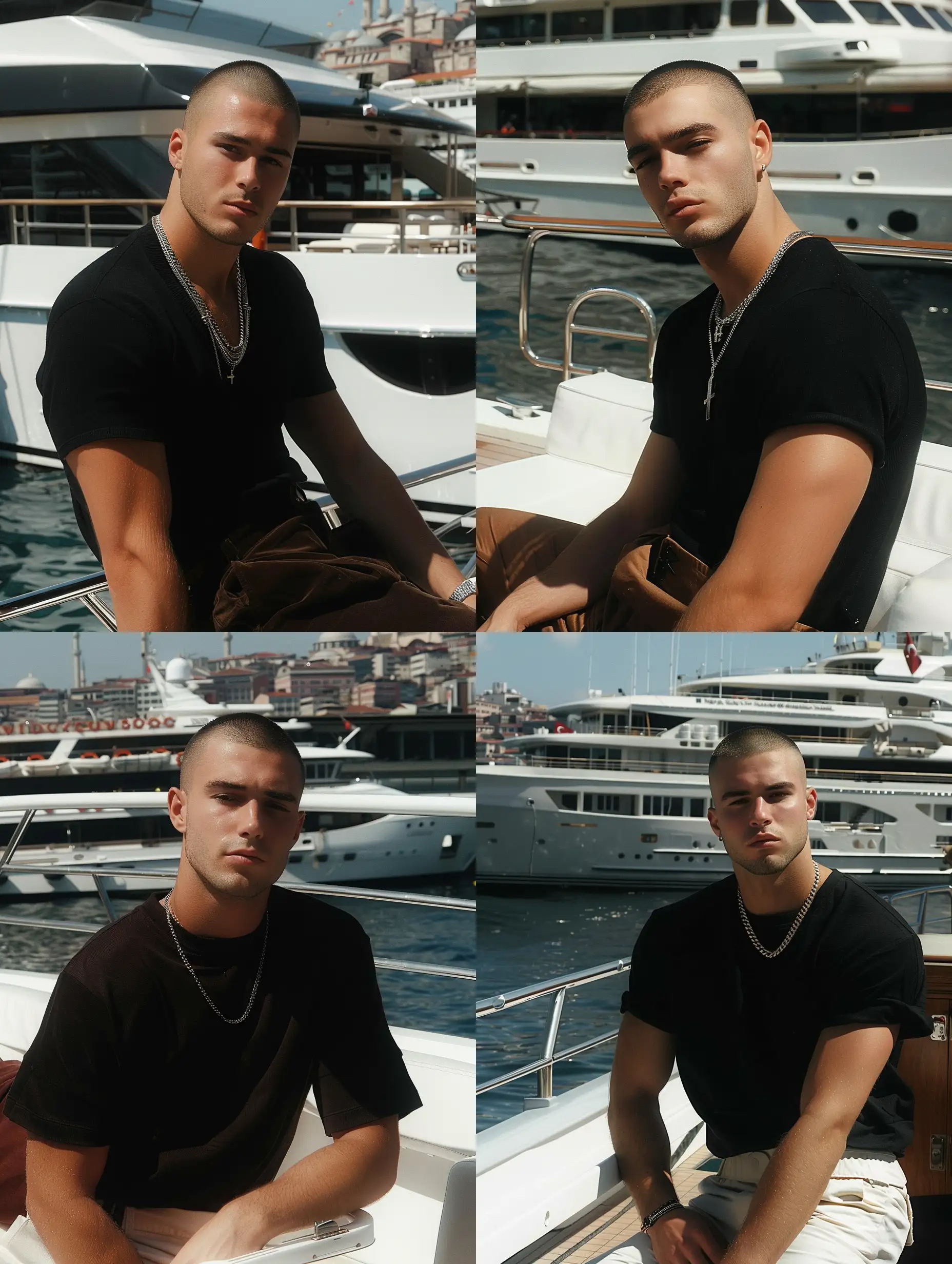 Young-Man-with-Buzzcut-Hair-on-Yacht-in-Istanbul