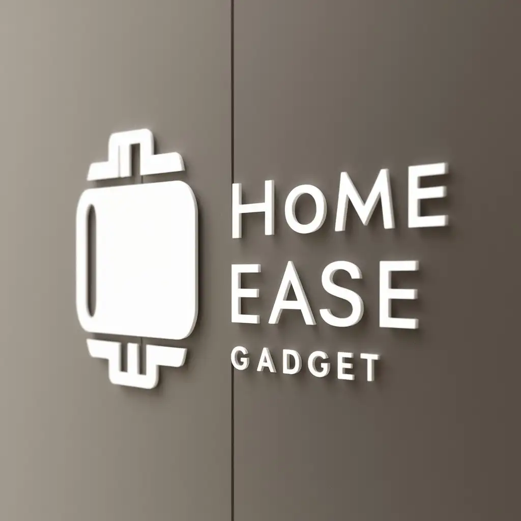 a logo design,with the text "Home ease Gadget", main symbol:Gadget,Moderate,clear background