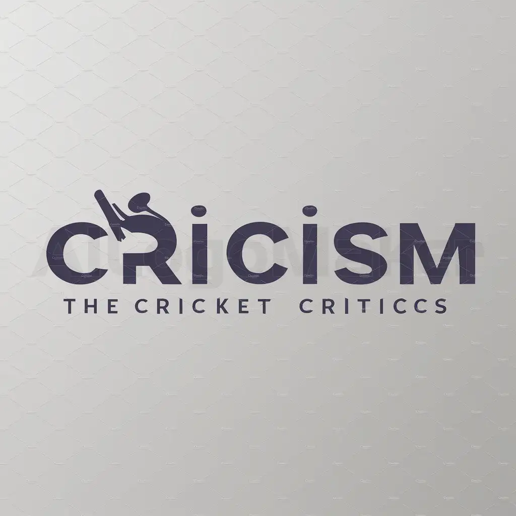LOGO-Design-For-Cricism-Elegant-Text-with-Cricket-Critics-Symbol-on-Clear-Background