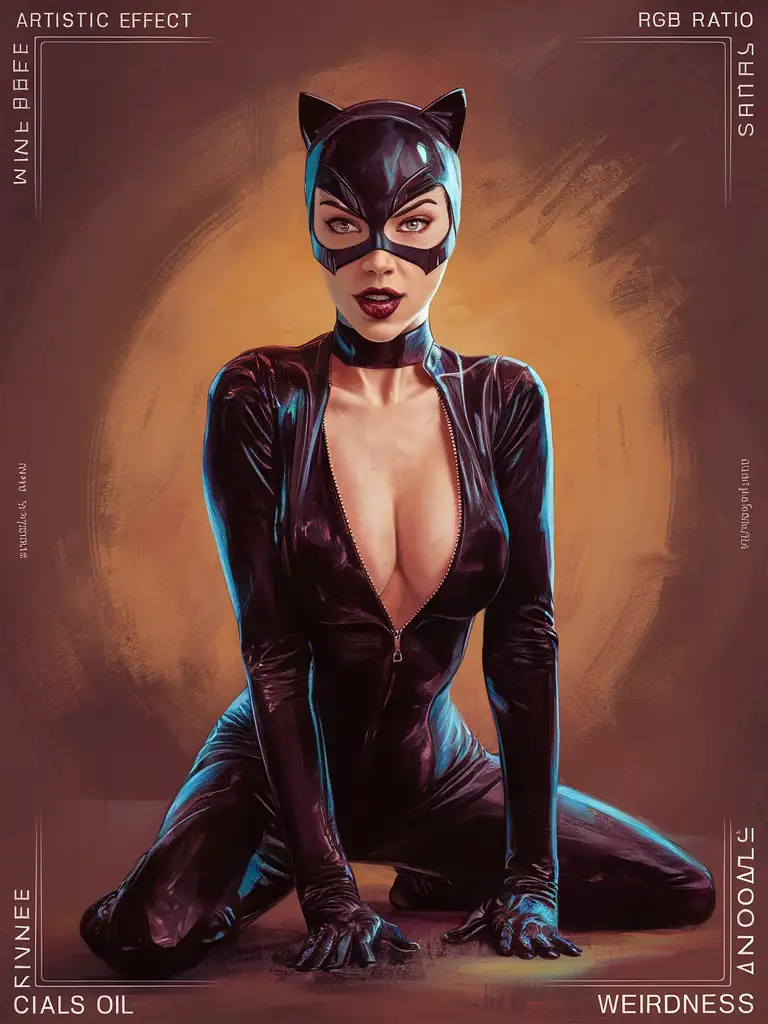 Sultry-Catwoman-in-NeoExpressionist-Style-Oil-Painting