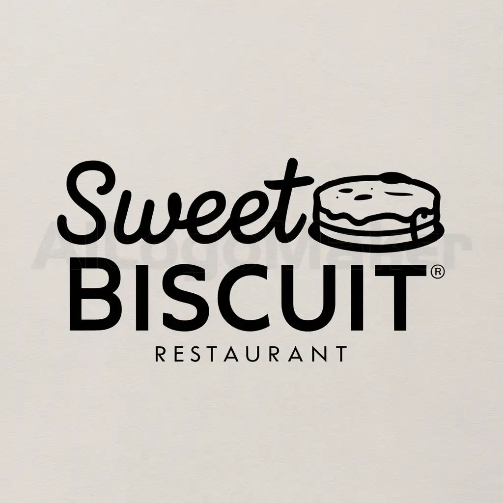 a logo design,with the text "Sweet biscuit", main symbol:Tort,Moderate,be used in Restaurant industry,clear background
