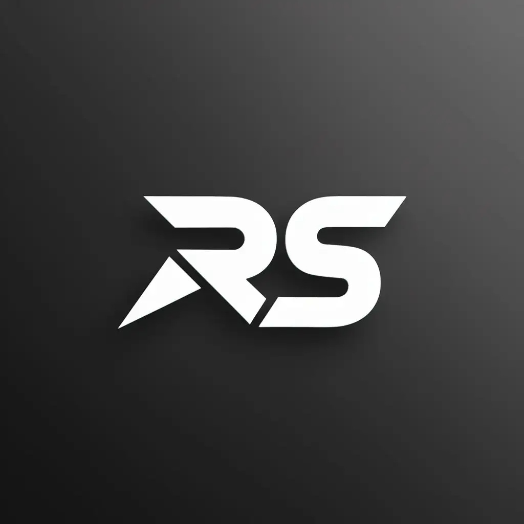 Minimalist RS Icon on White Background | SDXL Free Online