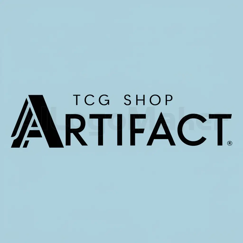 LOGO-Design-For-TCG-SHOP-Artifact-Bold-Text-with-a-Focus-on-Trading-Cards
