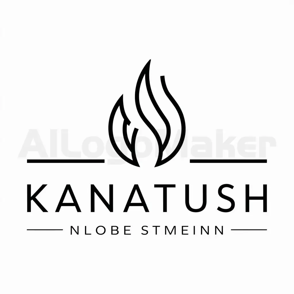 a logo design,with the text "Kanatush", main symbol:Plame,Minimalistic,clear background