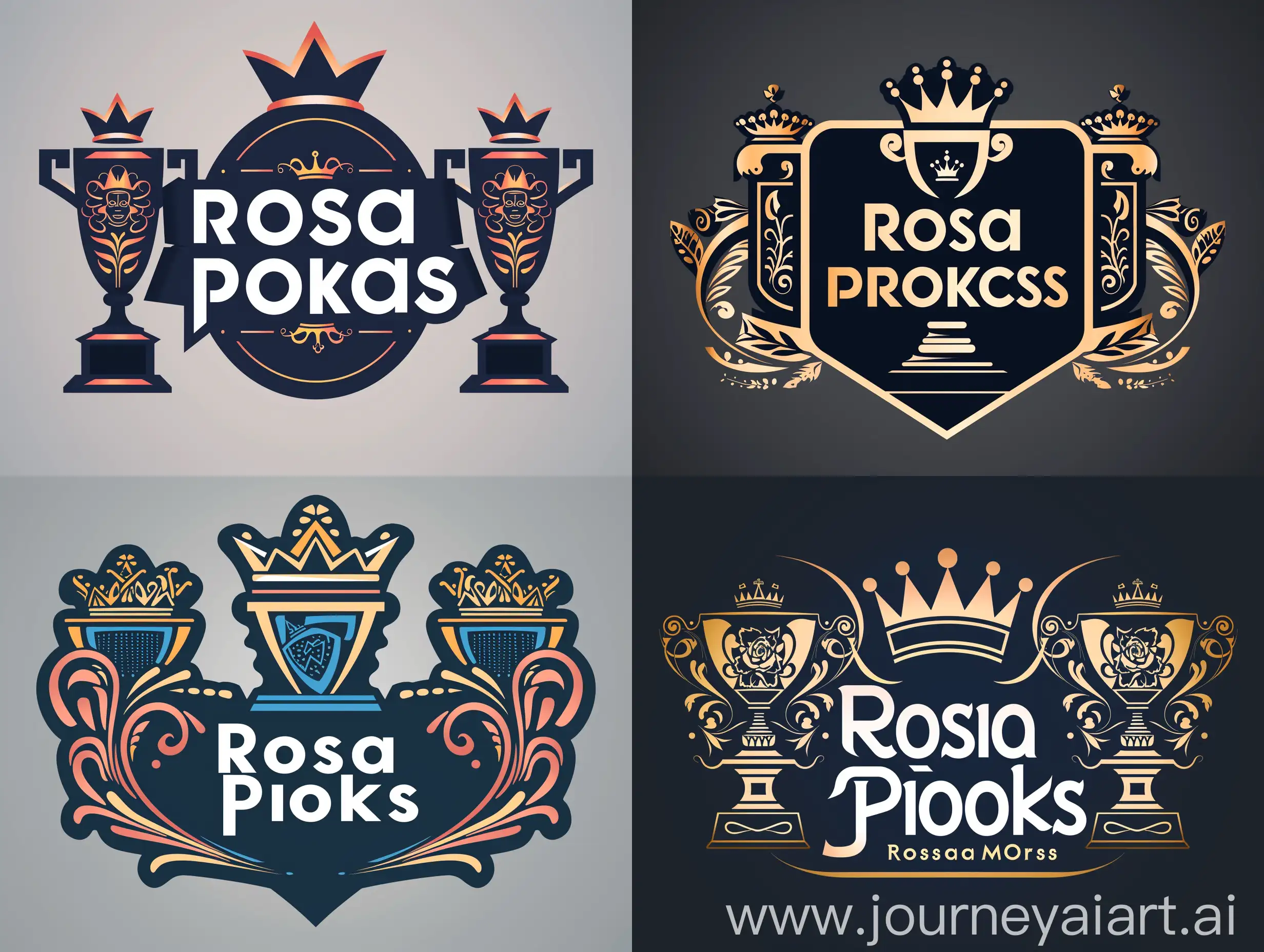 Abstract-Logo-Design-with-Crown-and-Trophy-Elements-for-Rosa-Parks