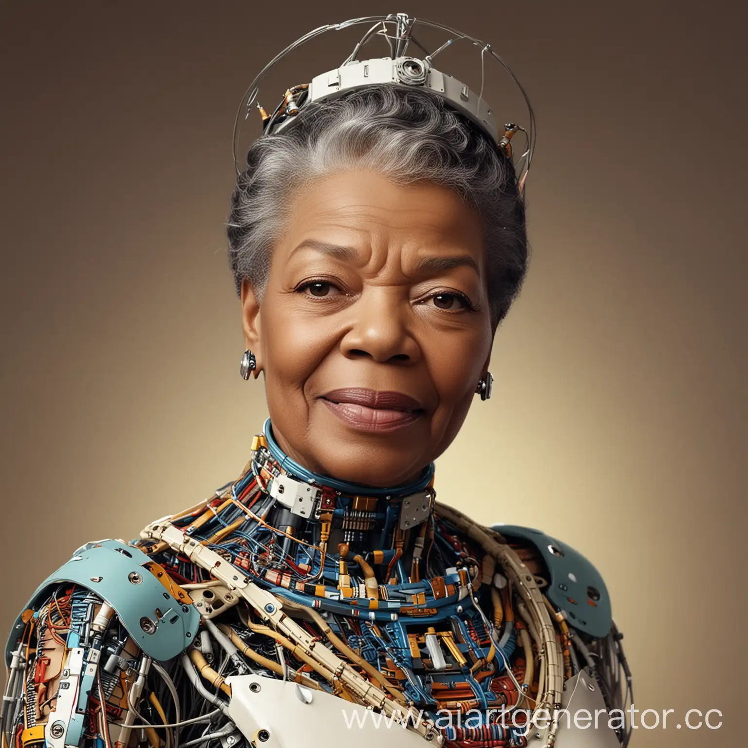 Maya-Angelou-Cyborg-Portrait-Fusion-of-Literary-Grace-and-Technological-Power