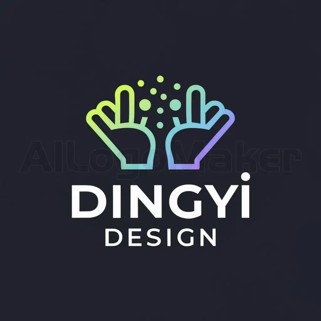 a logo design,with the text "Dingyi Design", main symbol:Both hands,complex,be used in Entertainment industry,clear background