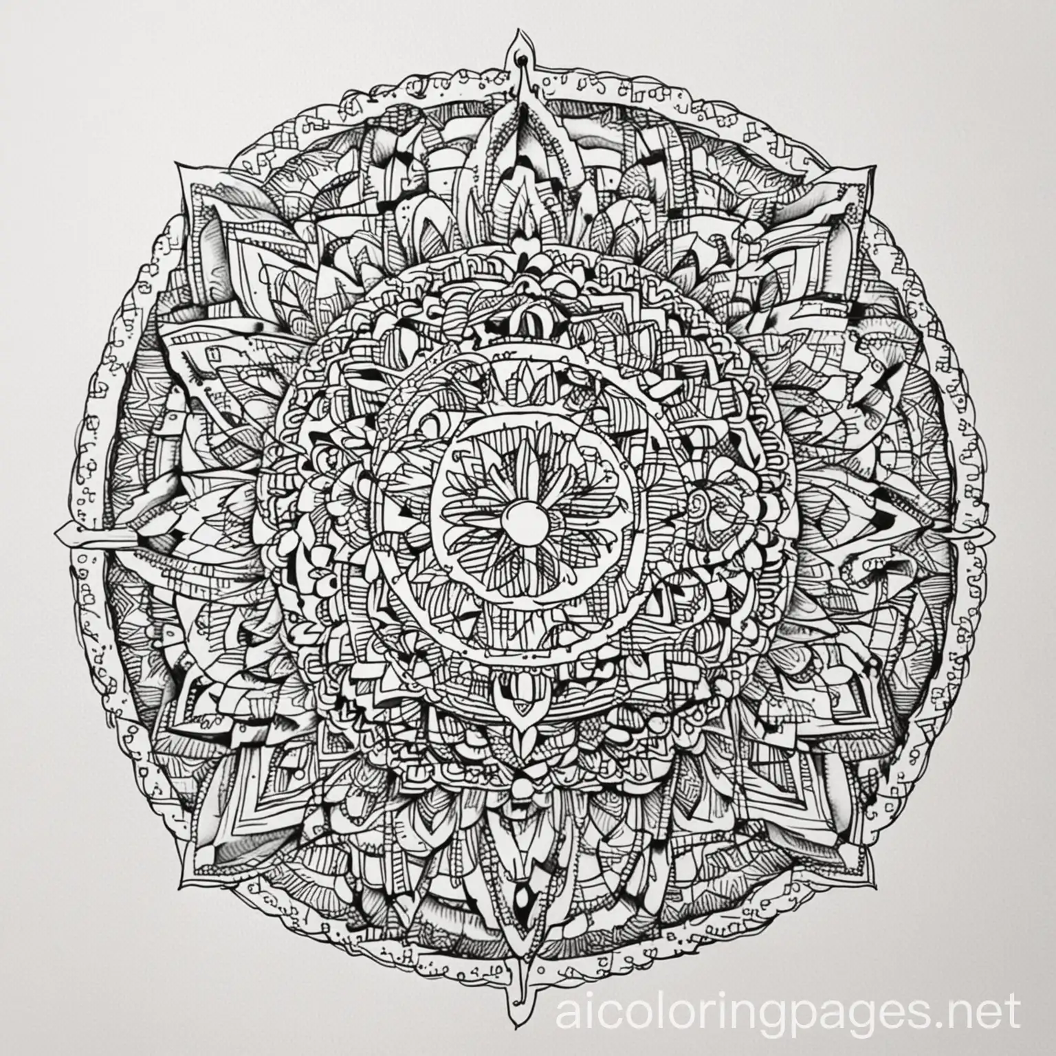 Mandala-Coloring-Page-for-Kids-Simple-Line-Art-on-White-Background