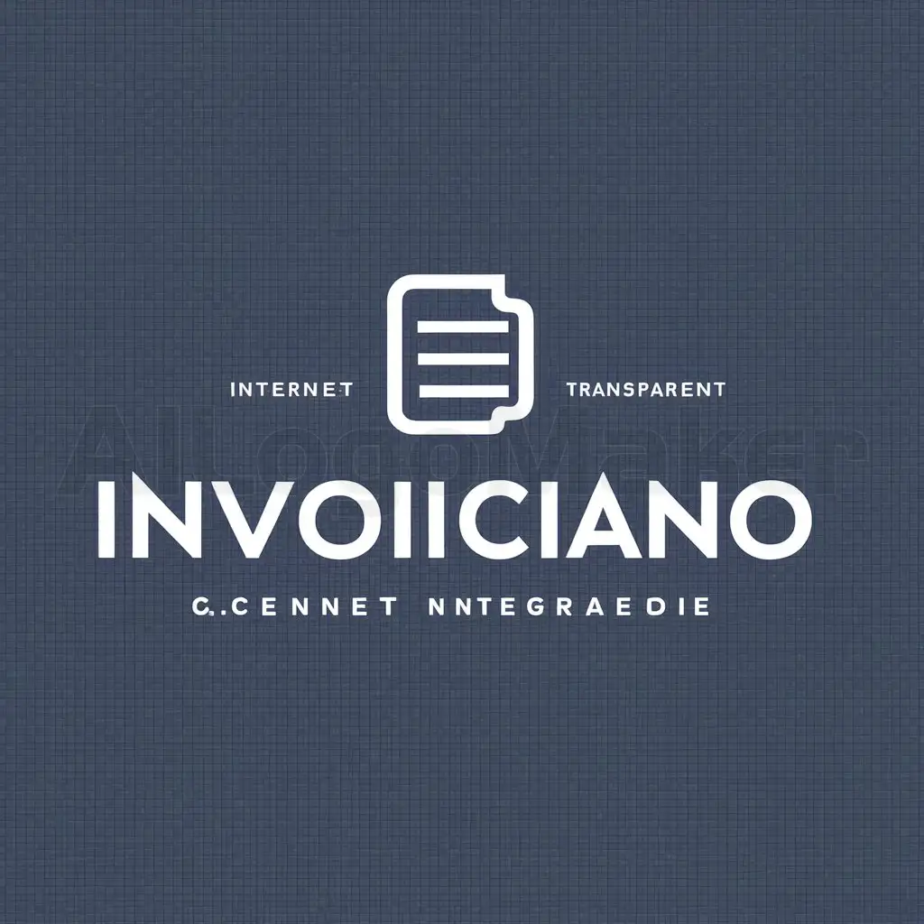a logo design,with the text "Invoiciano", main symbol:Invoice,Moderate,be used in Internet industry,clear background