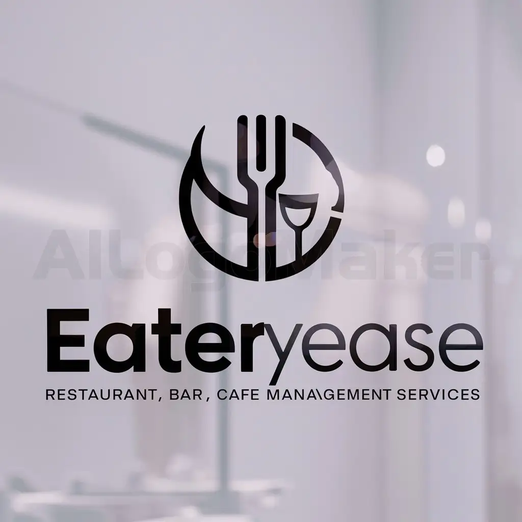 a logo design,with the text "EateryEase", main symbol:The company provides restaurant, bar, and cafe management services,Moderate,clear background