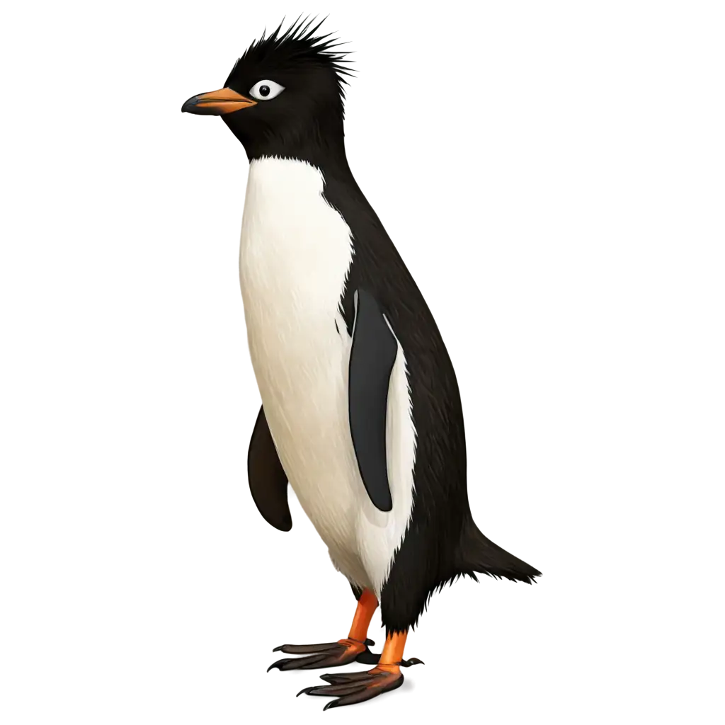 rockhopper penguin on transparent background