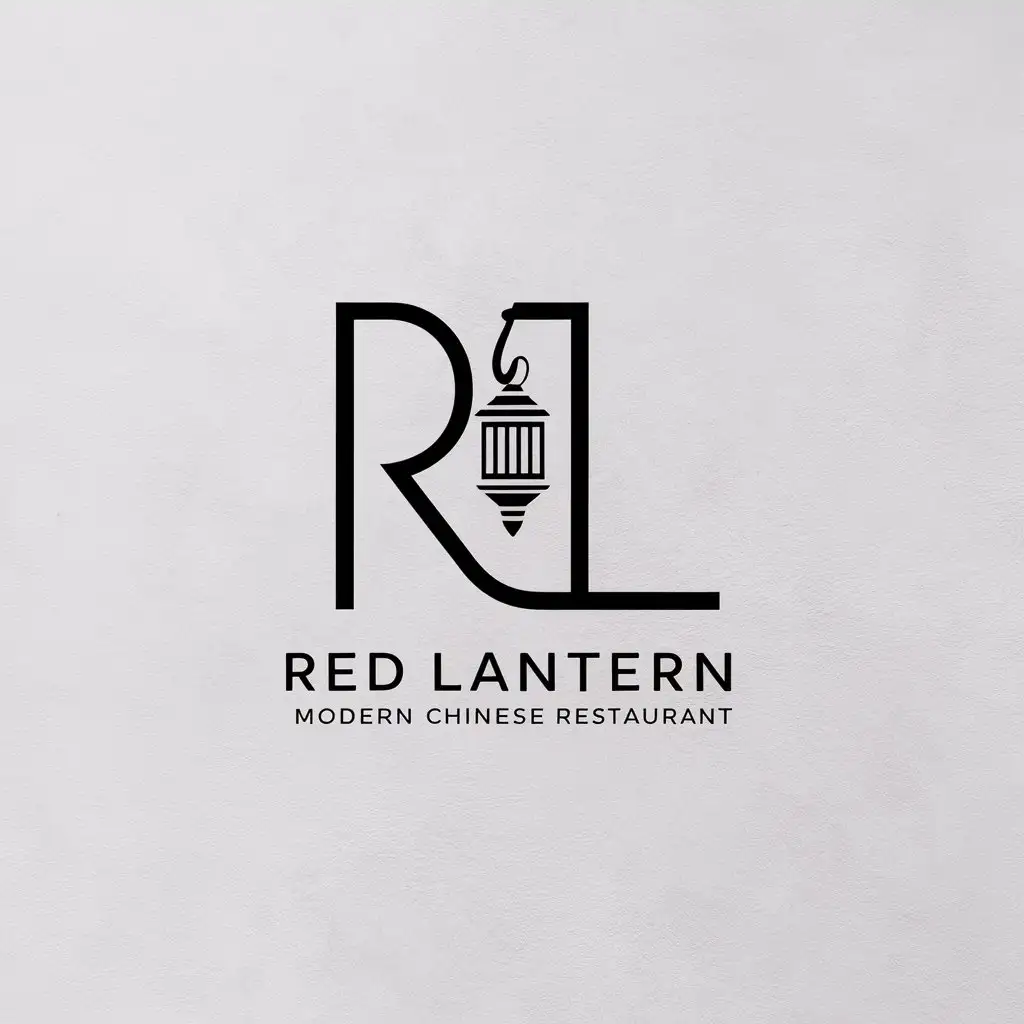 Sleek Refined Logo Design for Red Lantern Modern Chinese Restaurant