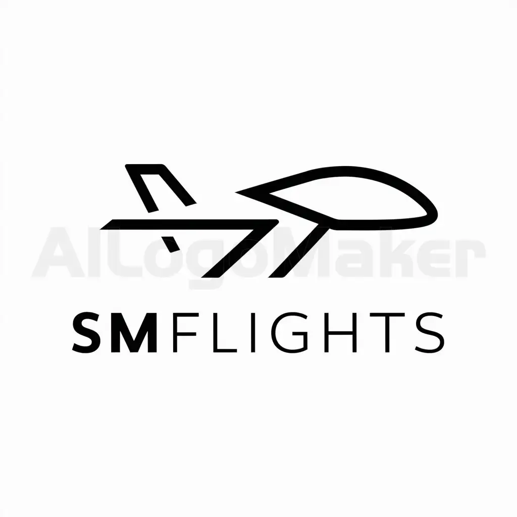 a logo design,with the text "SMflights", main symbol:avia,Moderate,be used in Travel industry,clear background