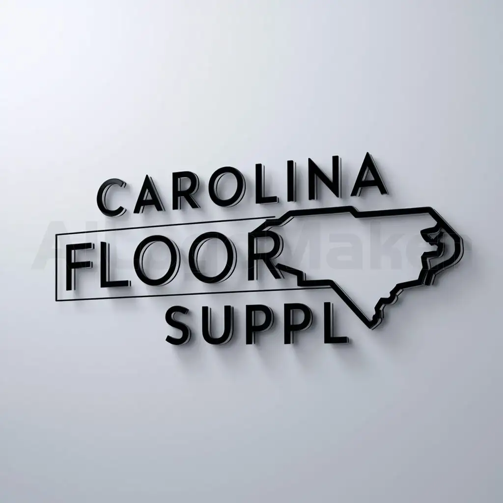 a logo design,with the text "Carolina Floor Supply", main symbol:outline of north carolina,complex,clear background