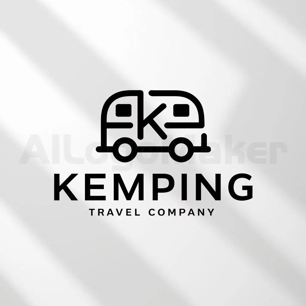 a logo design,with the text "Kemping", main symbol:Kemping,Moderate,be used in Travel industry,clear background