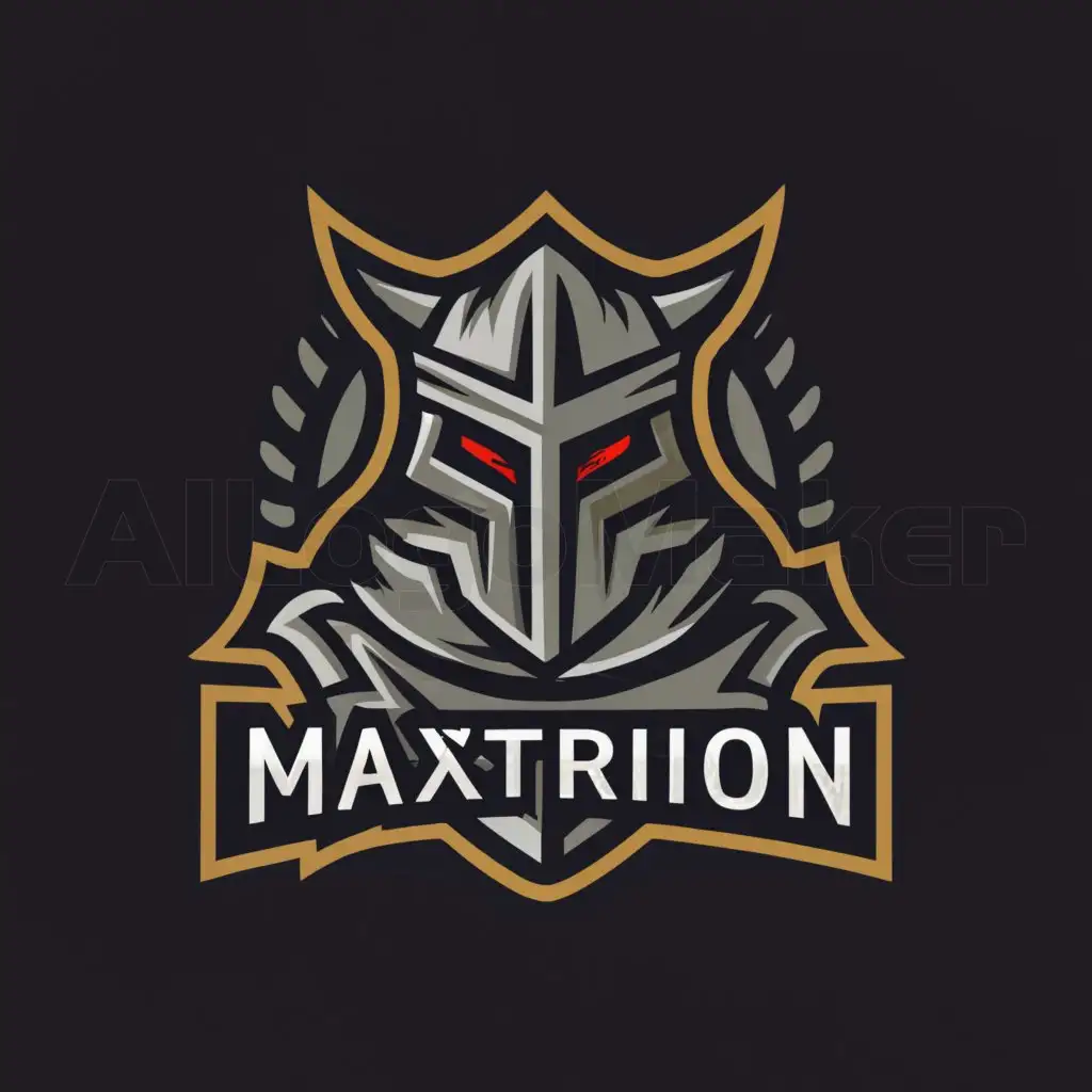 a logo design,with the text "MAXTRIXION", main symbol:Dark medivial knight,Moderate,be used in Others industry,clear background