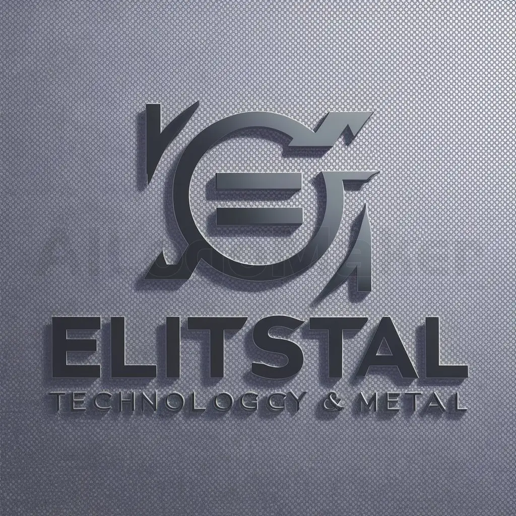 a logo design,with the text "ELITSTAL", main symbol:Metal,Minimalistic,be used in Technology industry,clear background