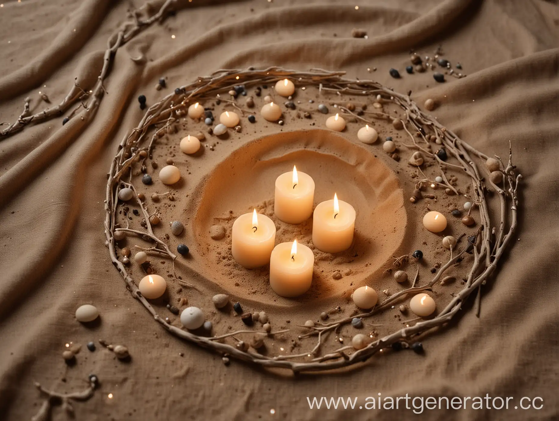 MoonlightInspired-Candles-on-Moon-Sand-with-Branch-Decorations