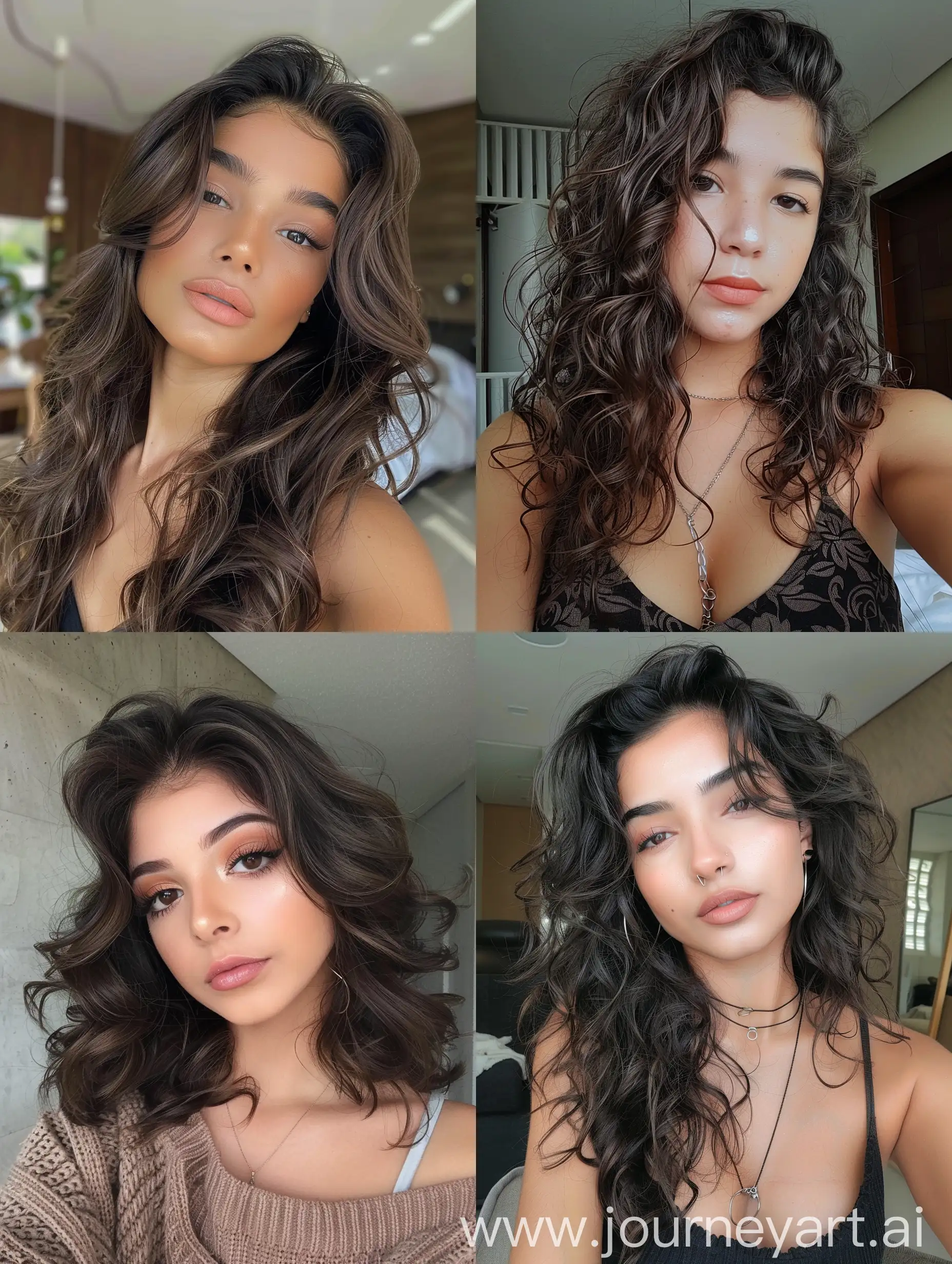 Brazilian-Teenage-Girl-with-Wavy-Brown-Hair-Taking-a-Beauty-Selfie