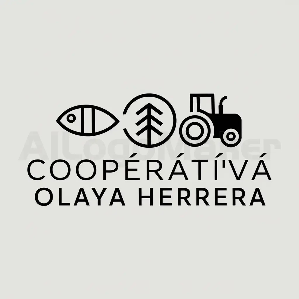 a logo design,with the text "Cooperativa integral Olaya Herrera", main symbol:Mar rio pesca agricultura,Moderate,be used in Sin ánimo de lucro industry,clear background