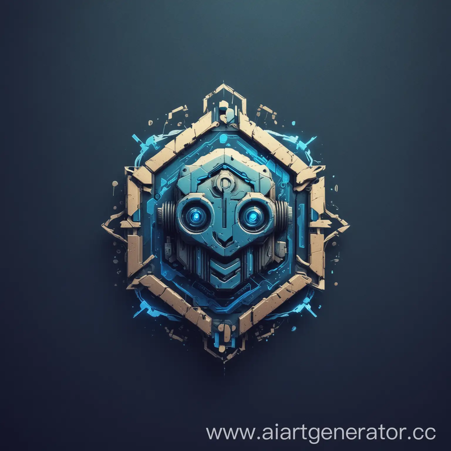 Elegant-Cryptobot-Logo-Design-in-Blue-Tones