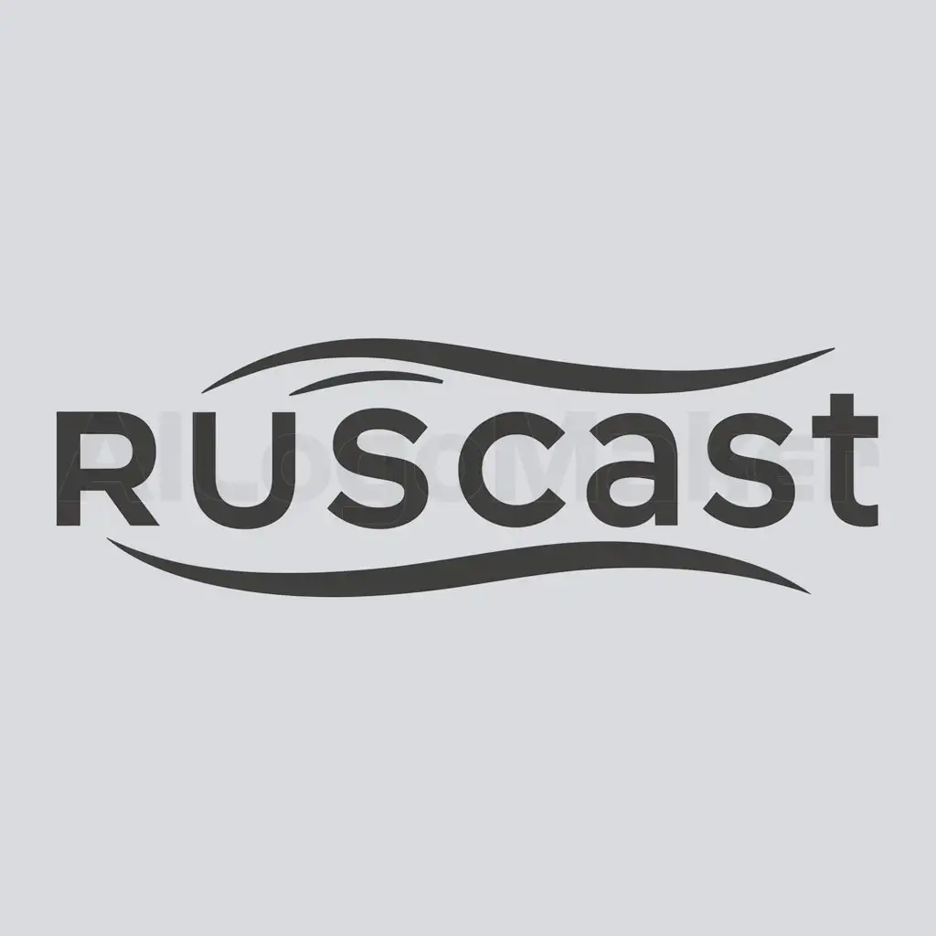 a logo design,with the text "RusCast", main symbol:smola,Moderate,be used in Technology industry,clear background