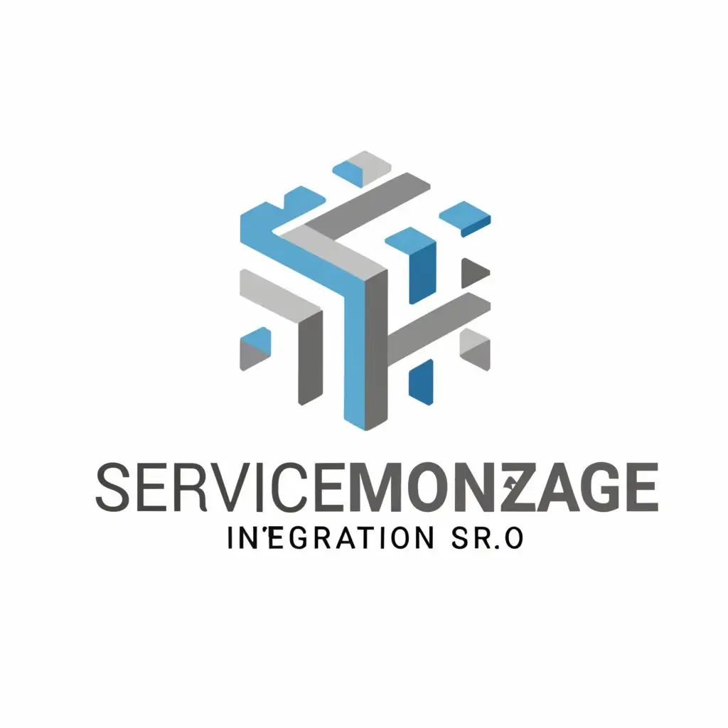 a logo design,with the text "Service Montage Integration s.r.o", main symbol:tesseract,Умеренный,be used in Другие industry,clear background