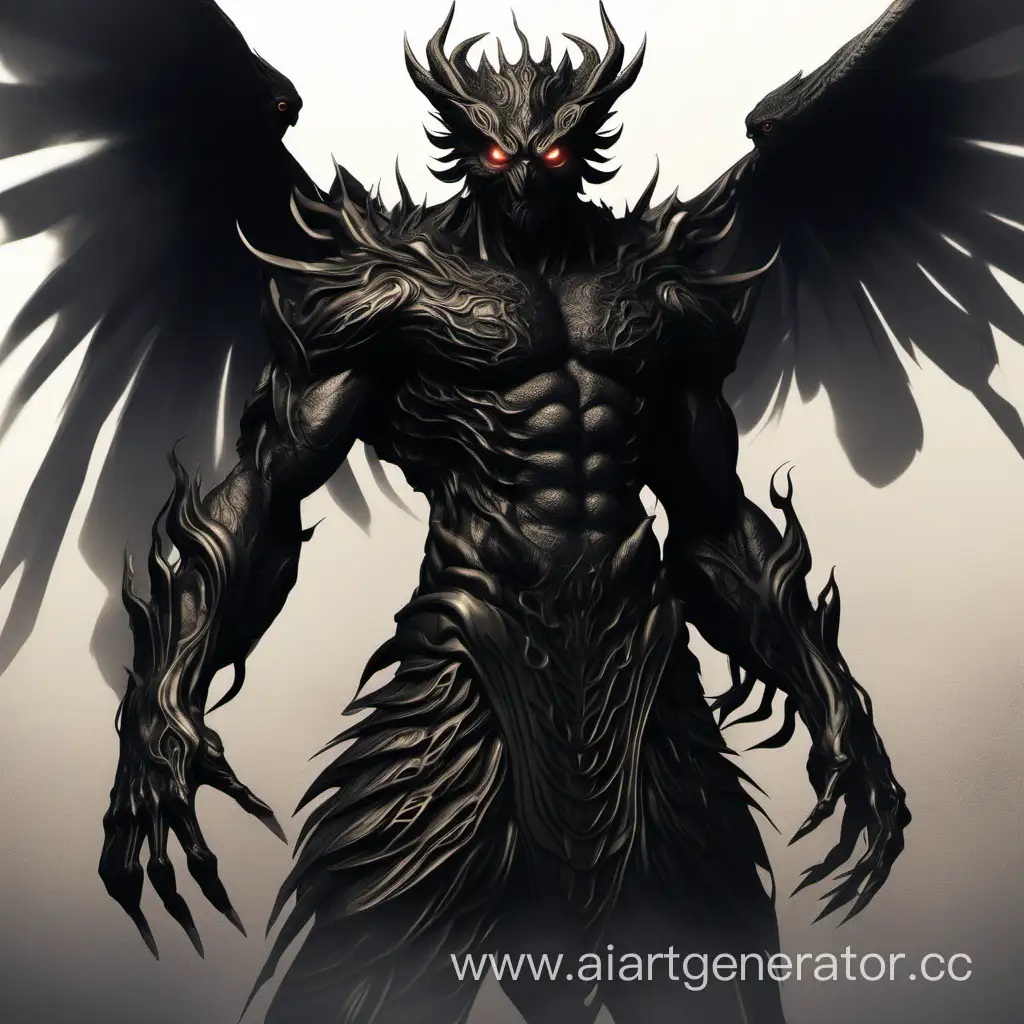 Mysterious-Black-Owl-Humanoid-Figure-Lingering-Soul-in-the-Shadows