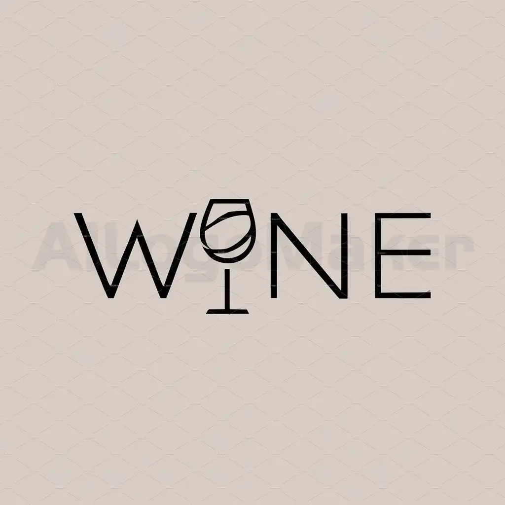 a logo design,with the text "wine", main symbol:wine glass,Minimalistic,be used in Others industry,clear background