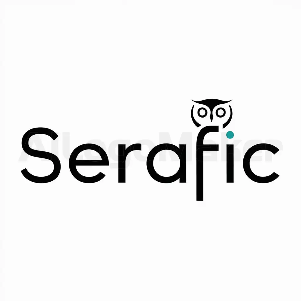 a logo design,with the text "Serafic", main symbol:owl,Moderate,be used in Technology industry,clear background