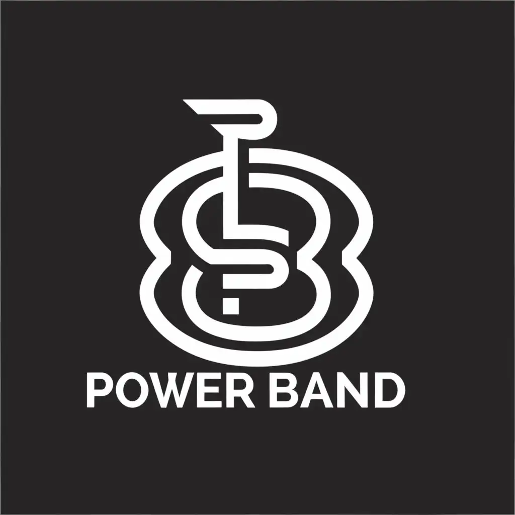 a logo design,with the text "Power Band", main symbol:"""
P B
""",Moderate,be used in Entertainment industry,clear background