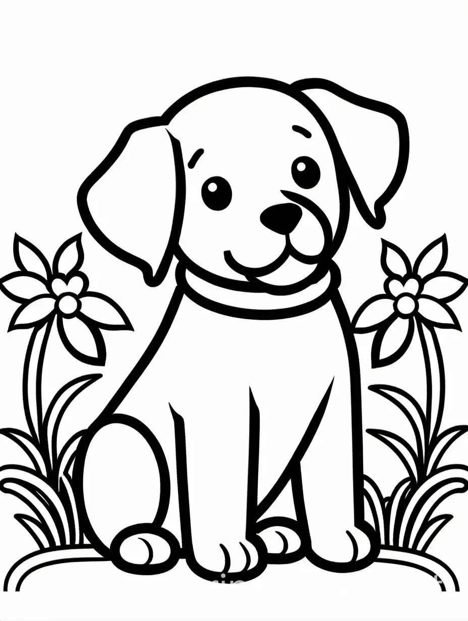 Simple-Dog-Coloring-Page-Black-and-White-Line-Art-for-Kids