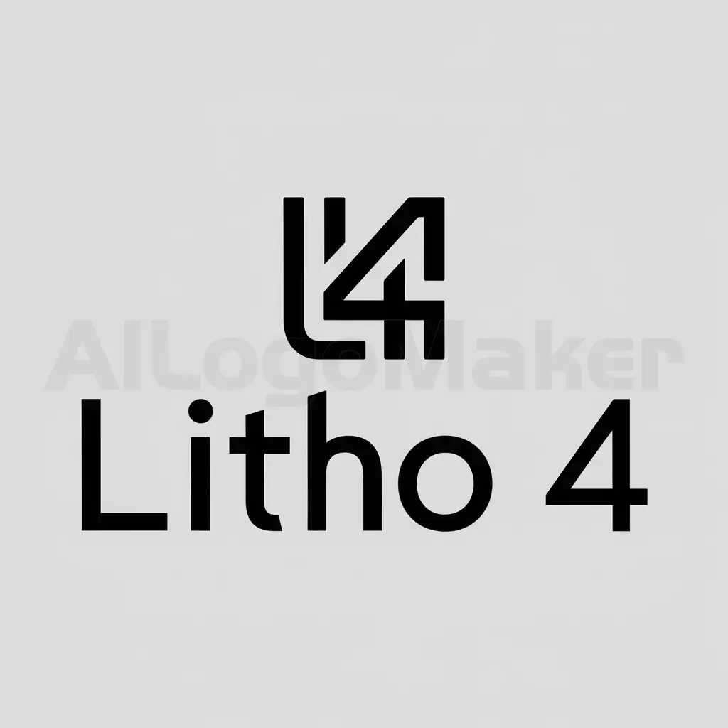 a logo design,with the text "Litho 4", main symbol:Litho 4,Moderate,clear background