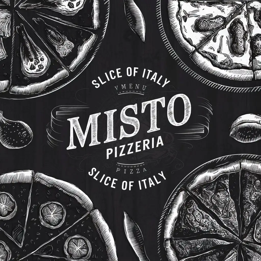 Vintage Black Menu Design for Misto Pizzeria