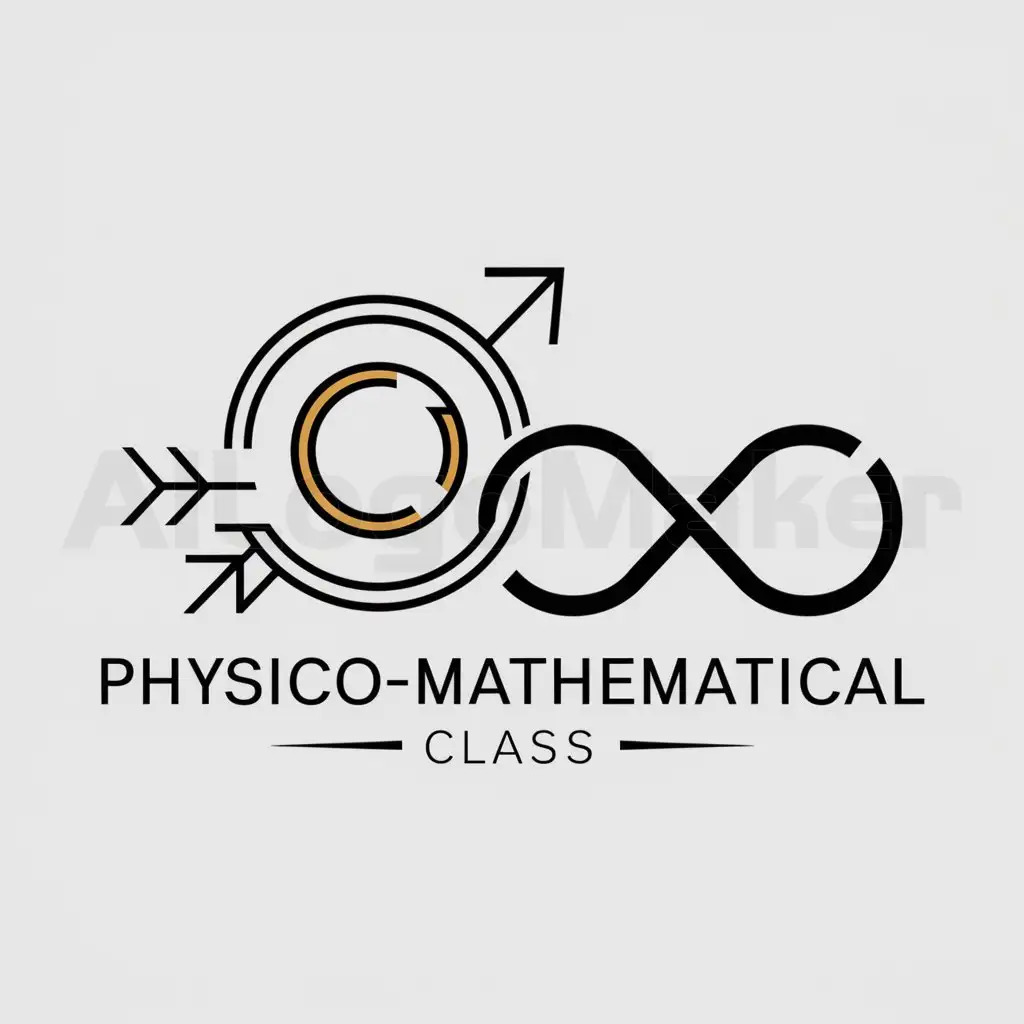a logo design,with the text "Physico-mathematical class", main symbol:Physics and mathematics,complex,be used in Technology industry,clear background