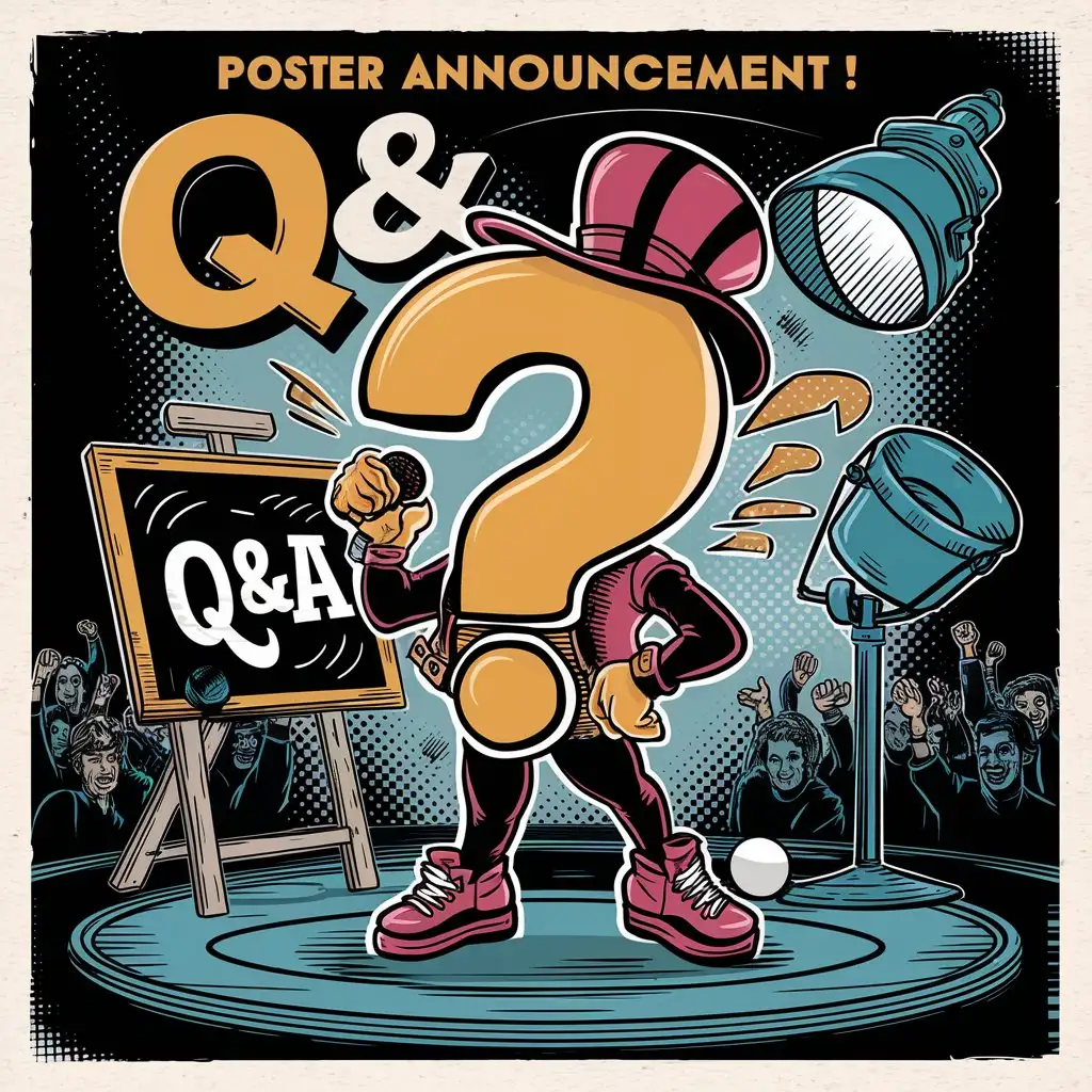 make a Q& poster announcement