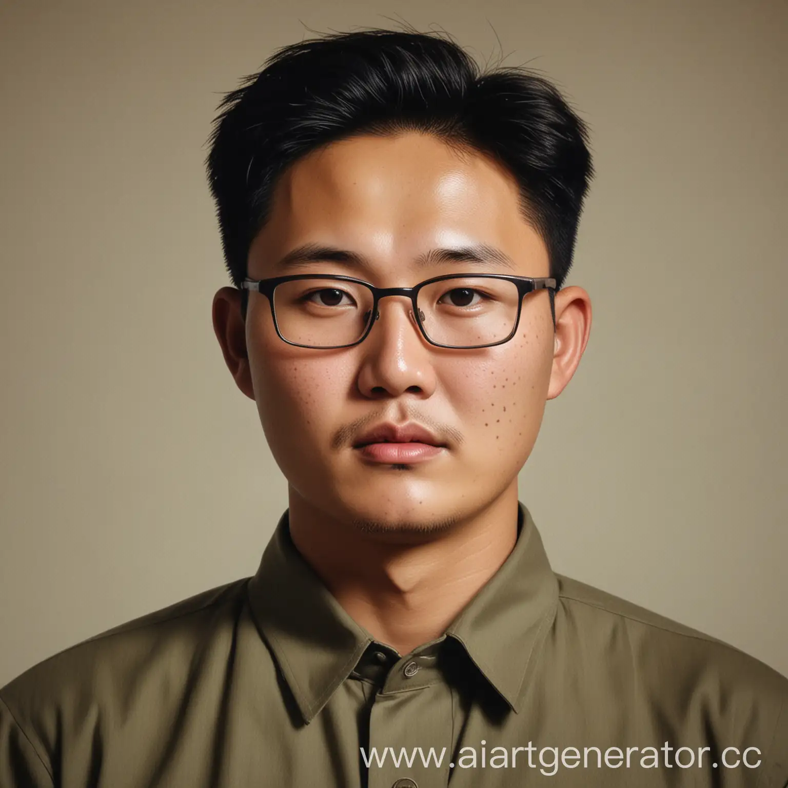 Portrait-of-a-30YearOld-North-Korean-Man-with-Traditional-Attire