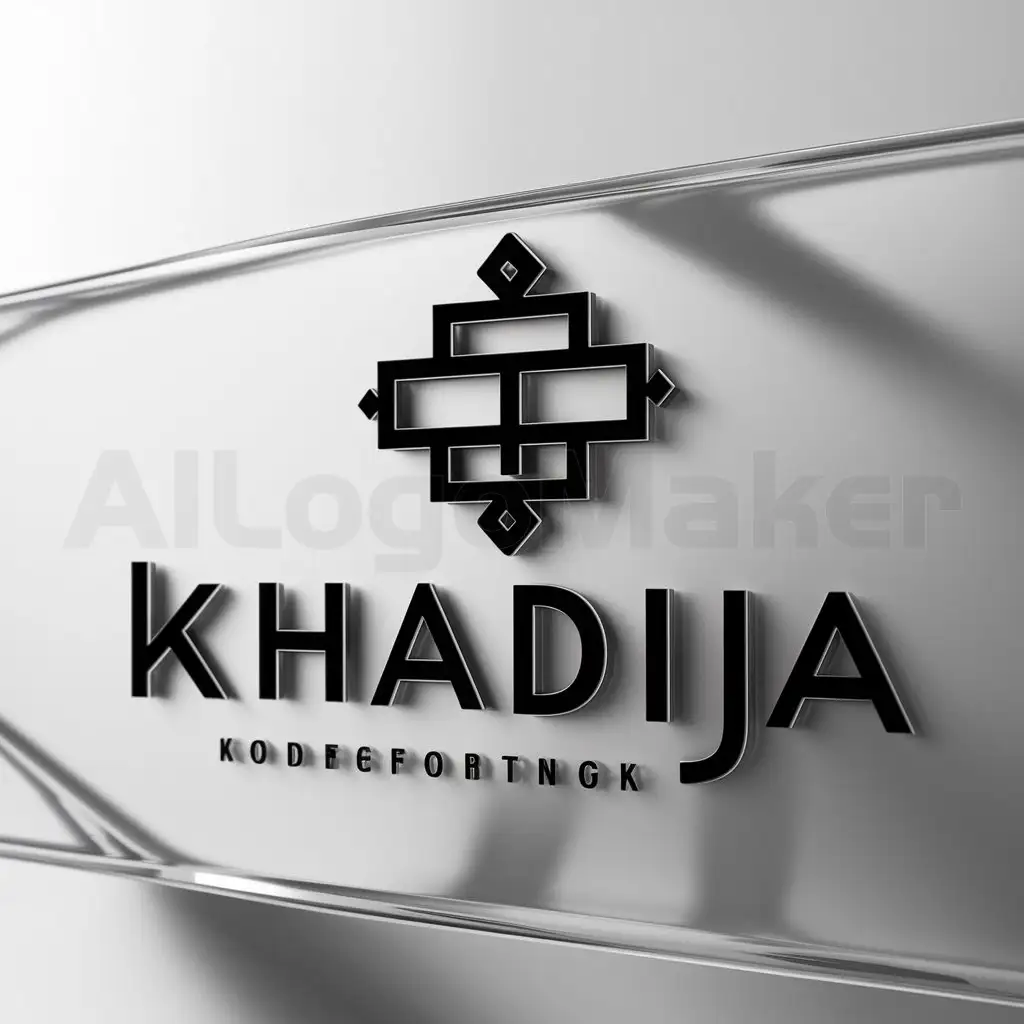 a logo design,with the text "Khadija", main symbol:krug,complex,clear background