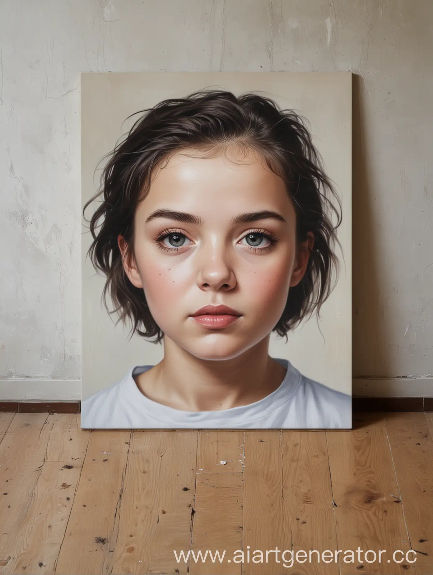 Canvas-Portrait-on-Floor-50x70-cm-Artwork-Displayed