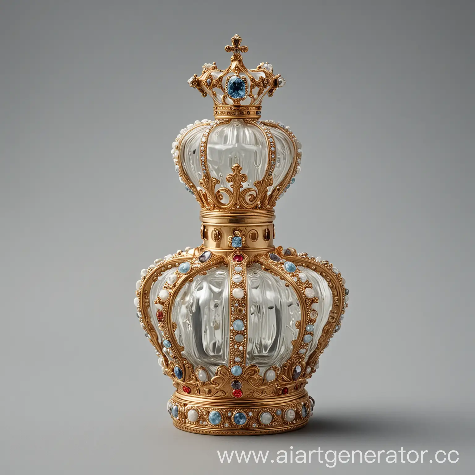 Luxurious-Fragrance-Bottle-with-Russian-Imperial-CrownShaped-Cap