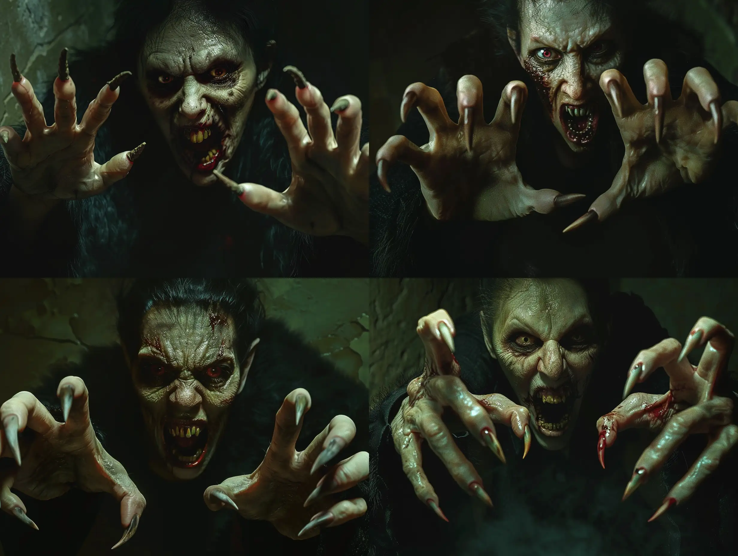 Terrifying-Vampire-Woman-with-Long-Fingernails-in-Dark-Room